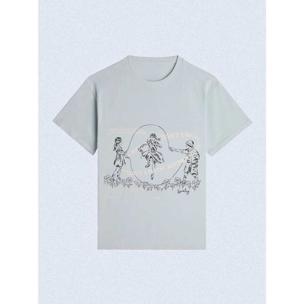 Limited Edition LONELY GHOST x Jenis Ice Cream Light Blue Tee